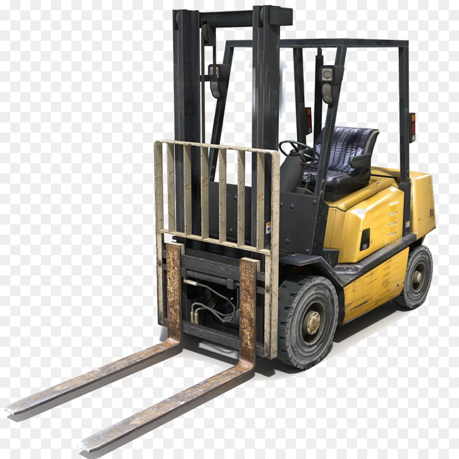 Sarı Forklift，Depo PNG