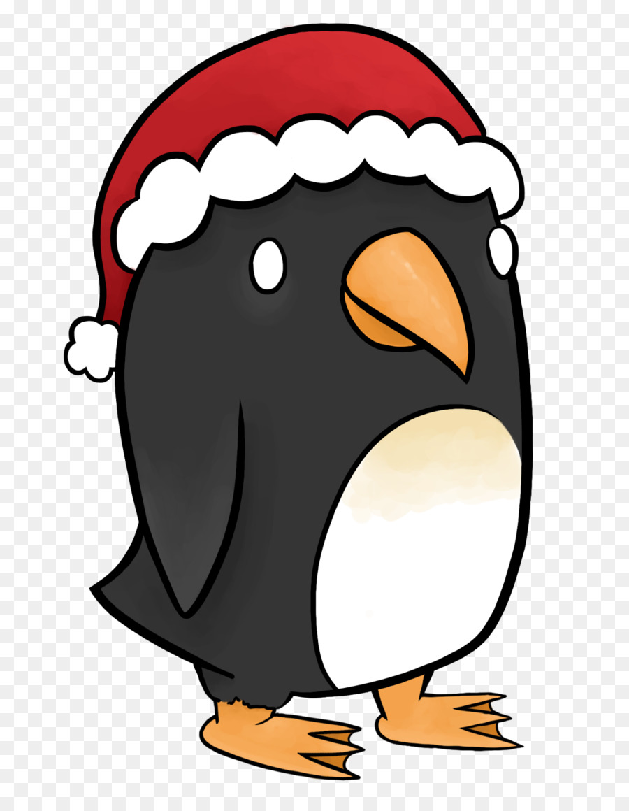 Penguen，Noel Baba şapkası PNG