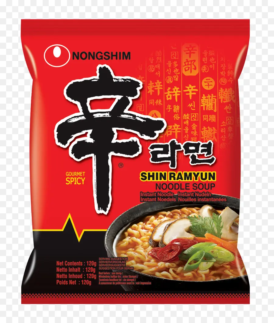 Shin Ramyun Erişte Çorbası，Baharatlı PNG