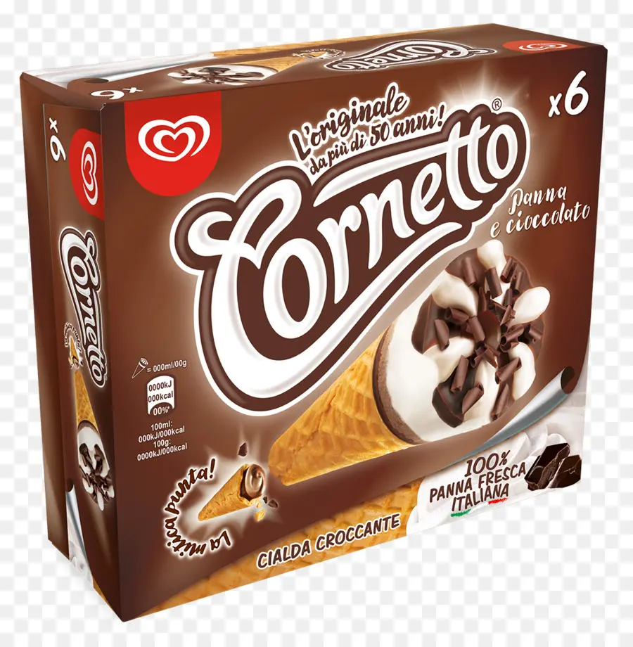 Cornetto Dondurması，çikolata PNG