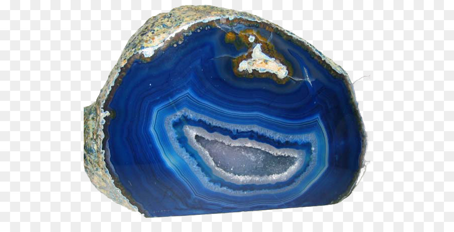 Mavi Akik Geode，Kristal PNG