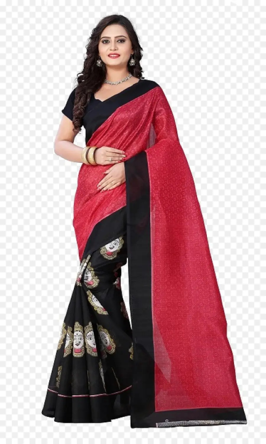 Saree'deki Kadın，Geleneksel PNG