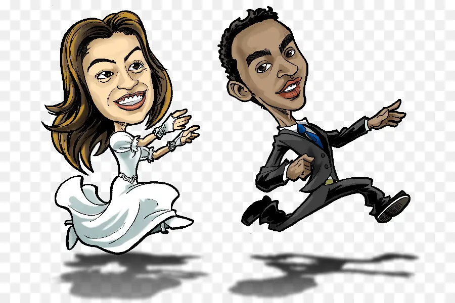 Karikatür Gelin Ve Damat，Düğün PNG