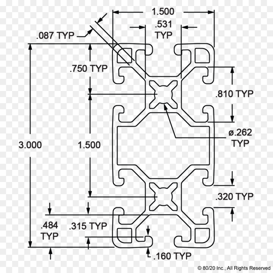 8020，Tslot Somun PNG