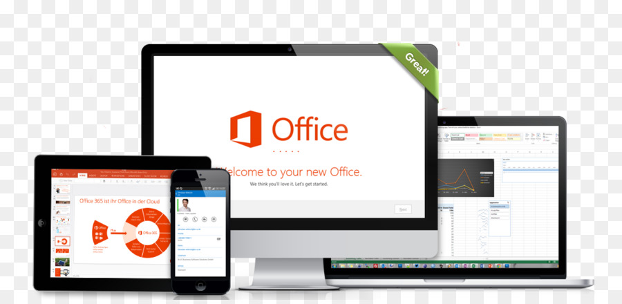 Duyarlı Web Tasarım，Microsoft Office 365 PNG