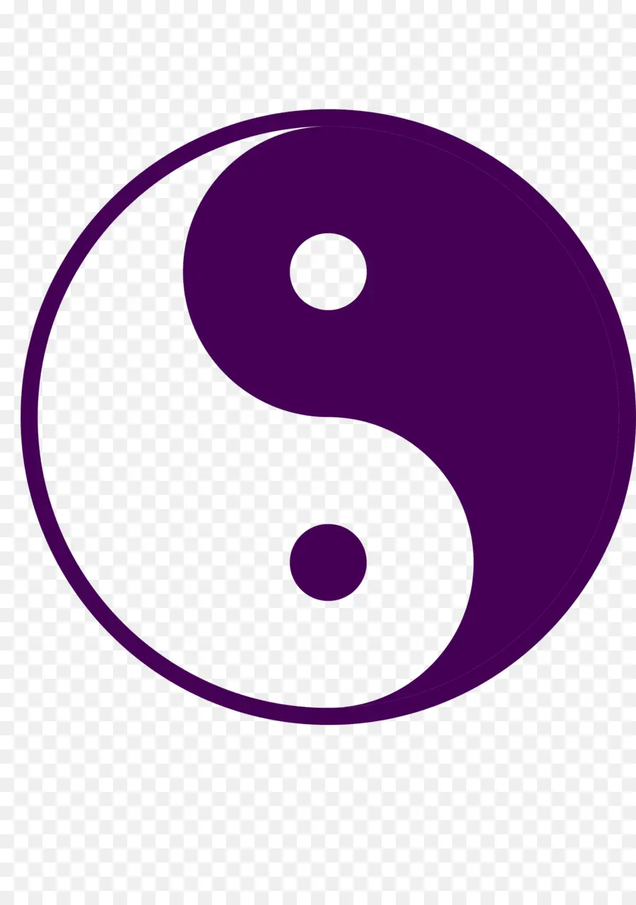 Yin Ve Yang，Mor PNG