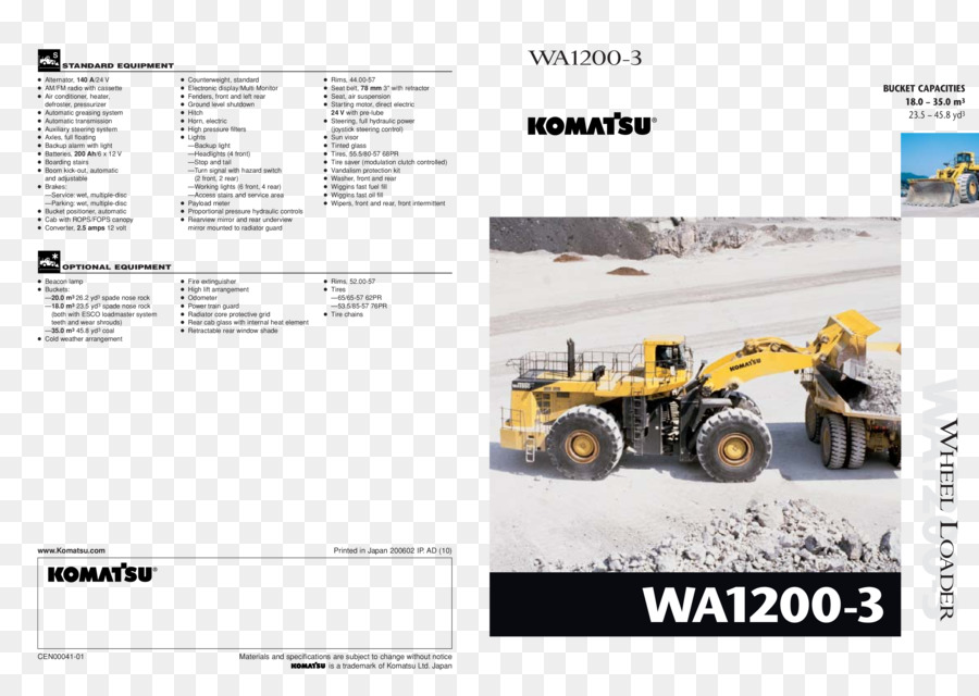 Komatsu Sınırlı，Ağır Makine PNG