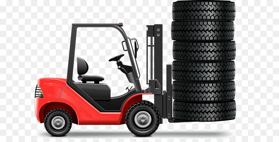 Lastikli Forklift，Depo PNG