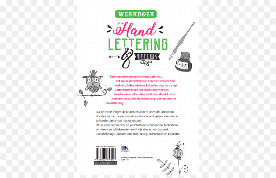 Werkboek Handlettering Doodles，Handlettering Karalamalar Mektuplar çizim Boyama Renkleri PNG