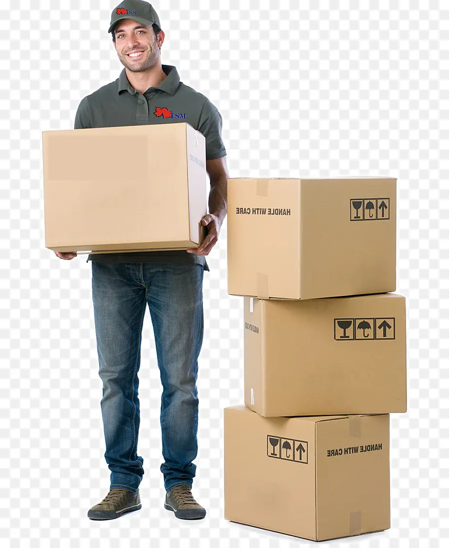 Teslimatçı Kutuları Ile，Paketler PNG