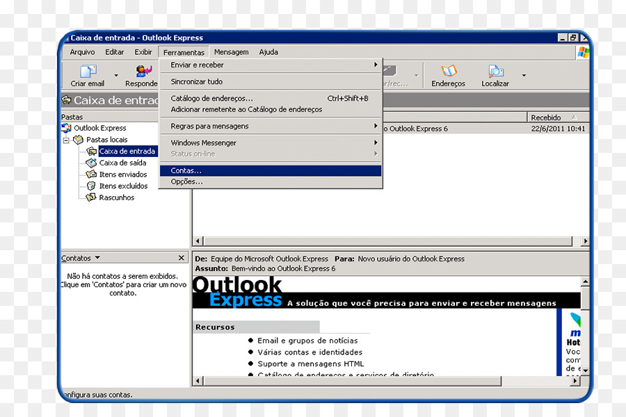 Outlook Express Arayüzü，E Posta Istemcisi PNG