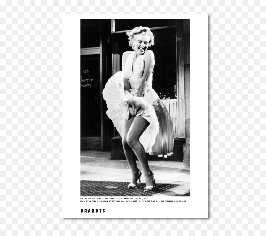 Marilyn Monroe Beyaz Elbise，Poster PNG
