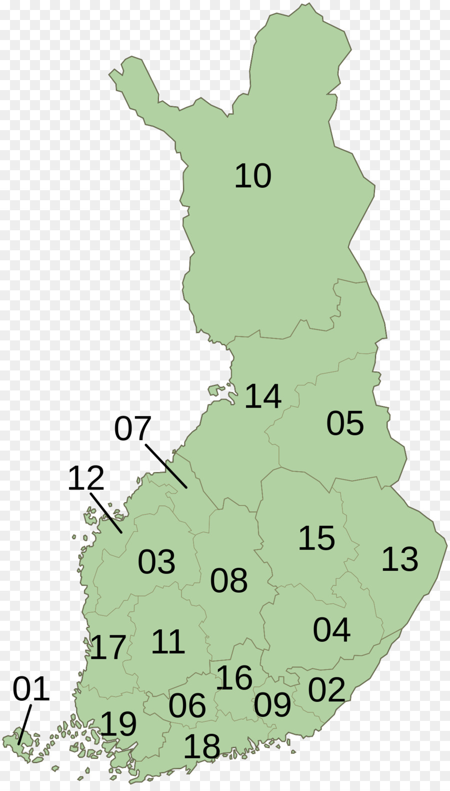 ıso 31662fi，Finlandiya Nın Bölgeleri PNG