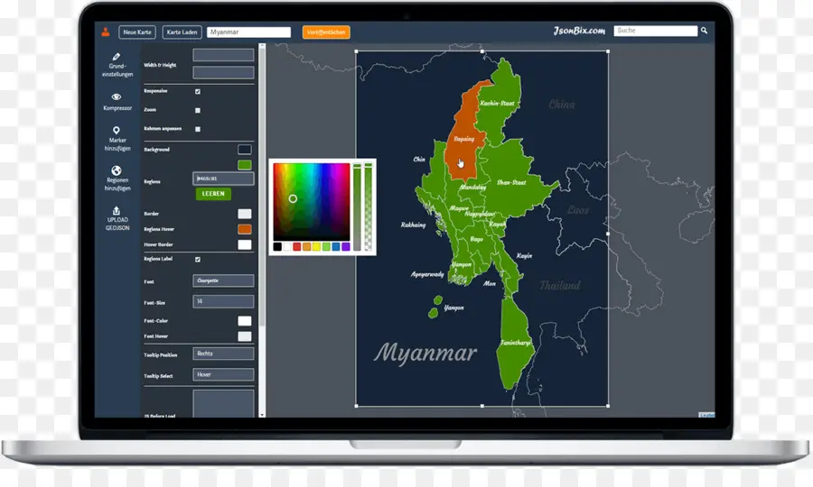 Harita，Jsonbixinteraktive Landkarten Online Editörü PNG