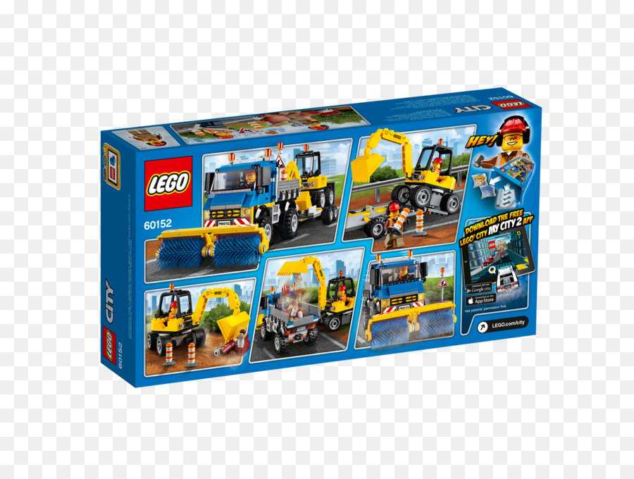 Lego 60152 şehir Sweeper Ekskavatör，Lego City PNG