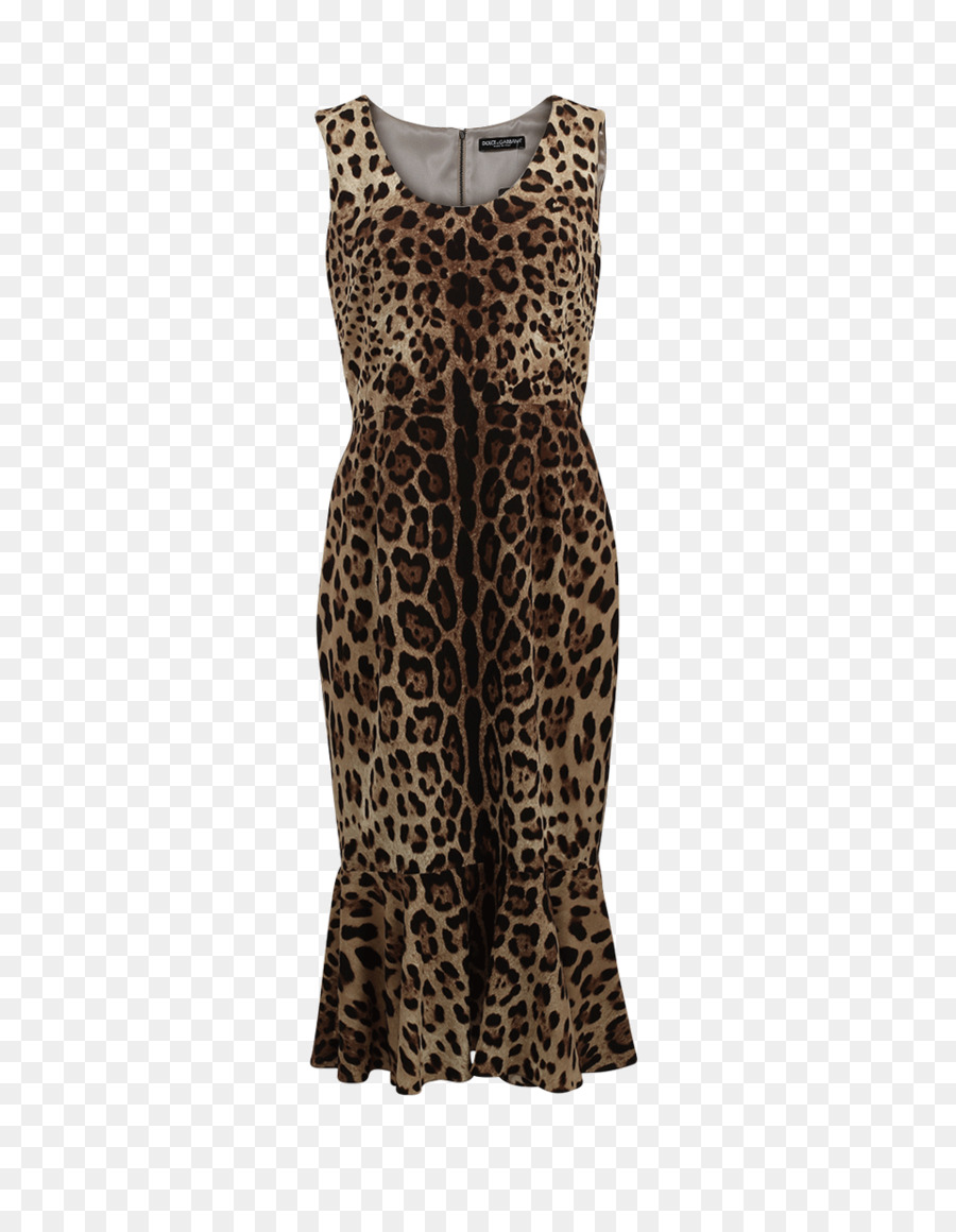 Leopar Desenli Elbise，Moda PNG