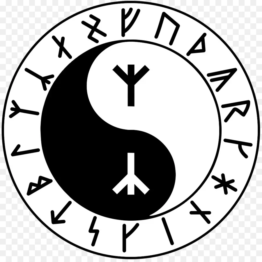 Yin Yang Sembolü，Rünler PNG