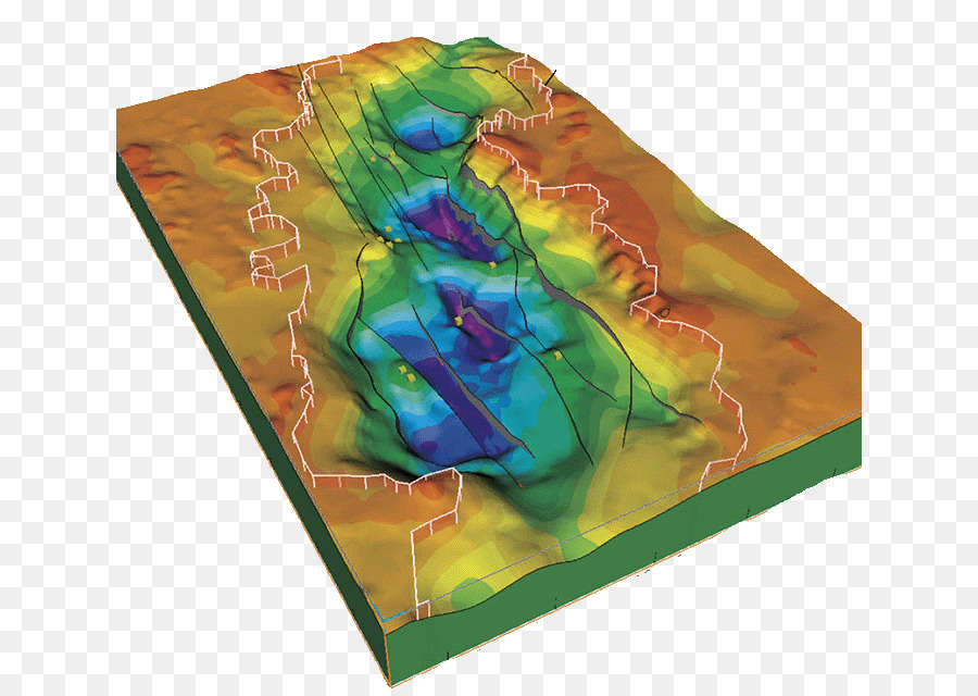 Topografik Harita，3 Boyutlu PNG