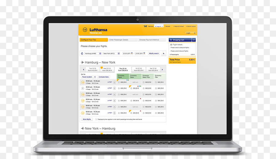 Lufthansa，Internet Rezervasyon Motoru PNG