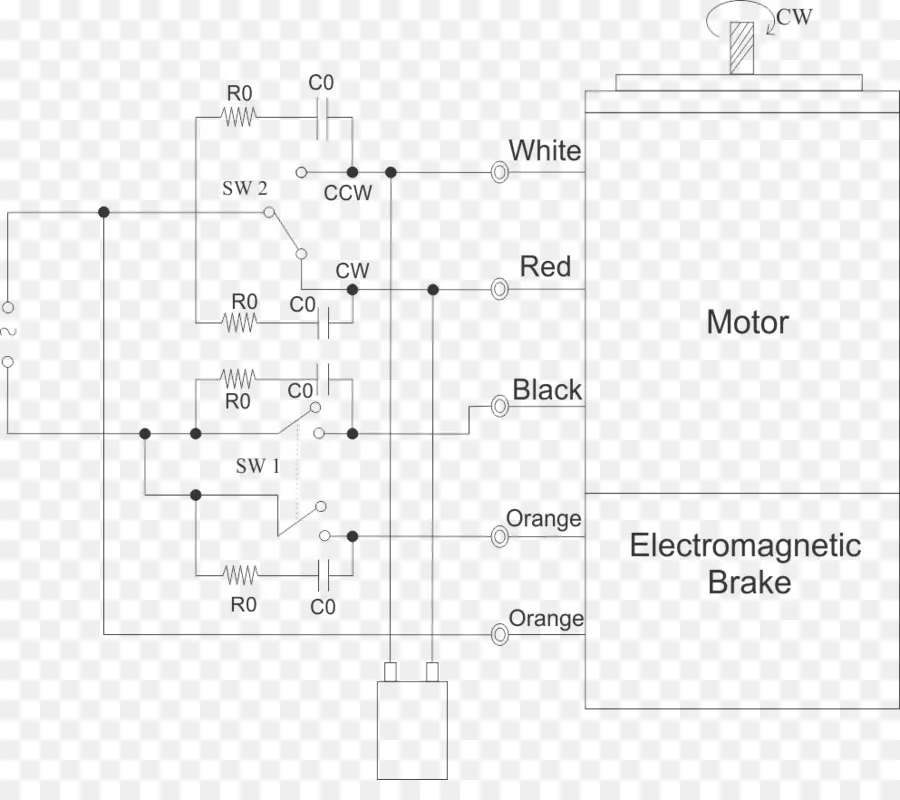 Motor Ve Elektromanyetik Fren Şeması，Motor PNG