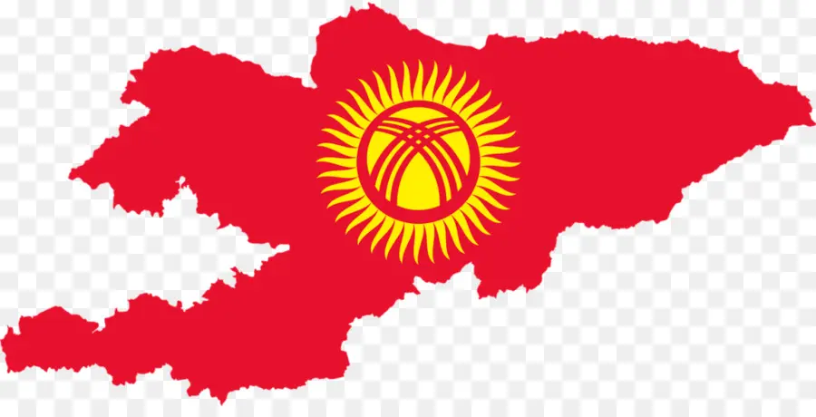 Kırgızistan Haritası，Bayrak PNG