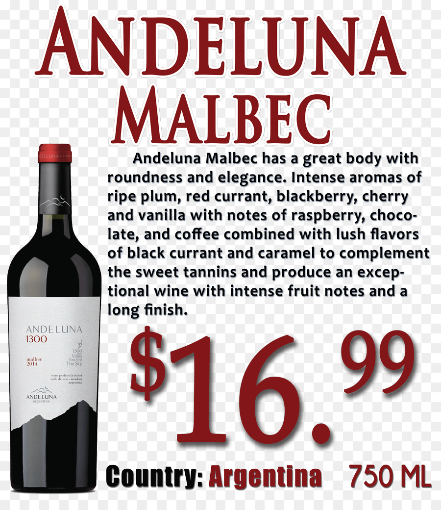 Kırmızı şarap，Malbec PNG