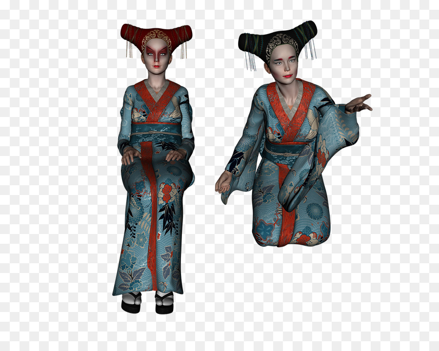 Geyşa，Kimono PNG