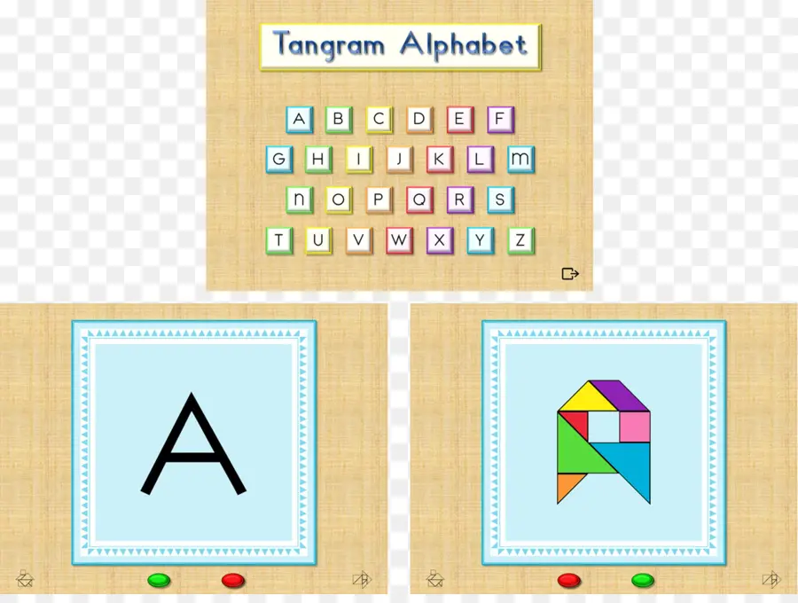 Tangram Alfabesi，Bulmaca PNG