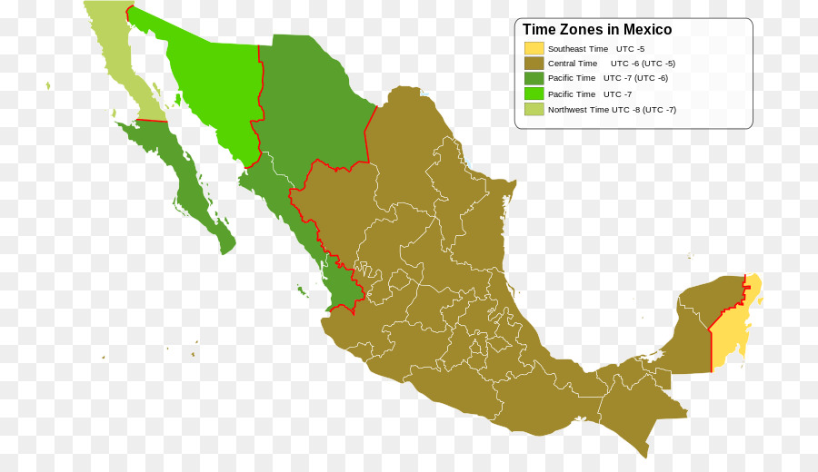 Meksika，Merkezi Saat Dilimi PNG