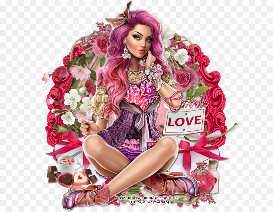 Barbie，çiçek PNG