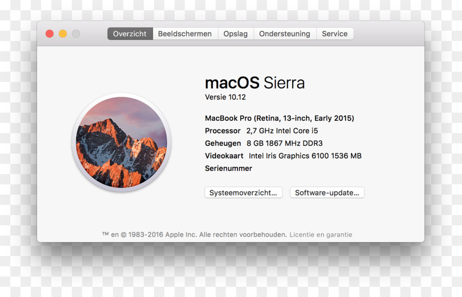 Macos Sierra，Elma PNG