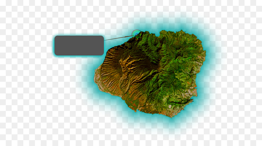 Kauai，Topografik Harita PNG