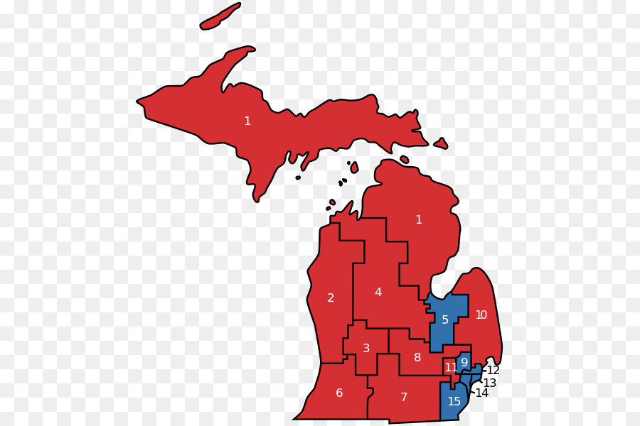 Michigan，Harita PNG