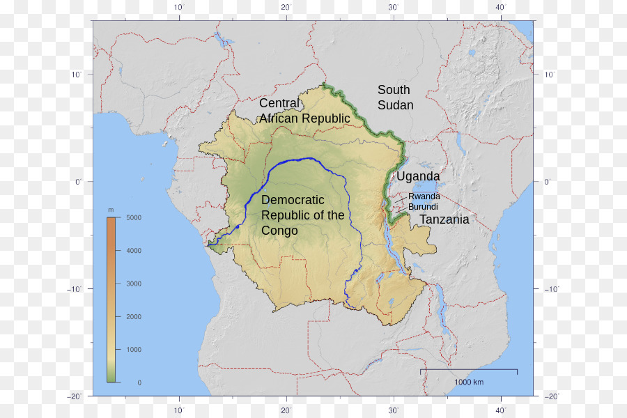 Kongo Nehri Haritası，Coğrafya PNG