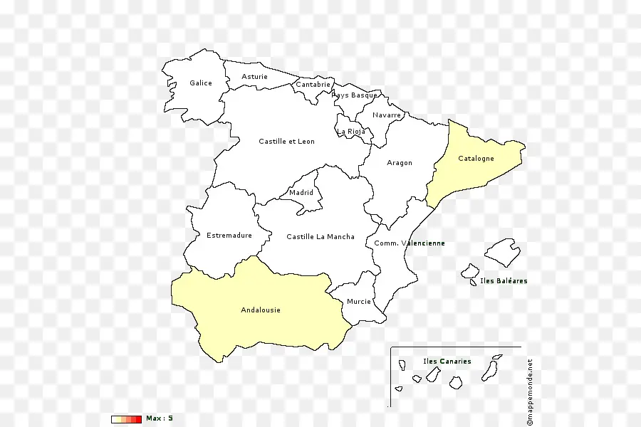 İspanya，Harita PNG