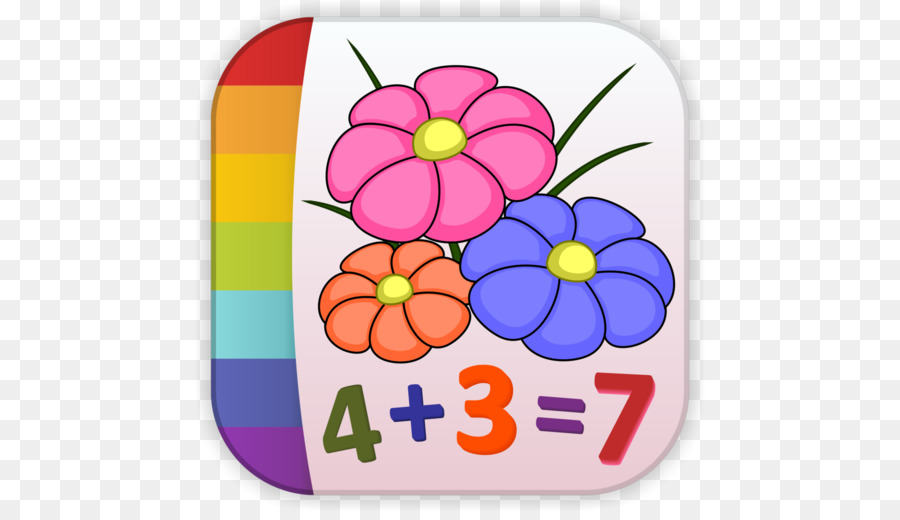 Sayılarla Renk çiçekler，Elma PNG
