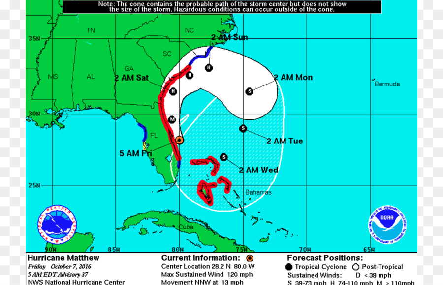 Matthew Kasırgası，Tahmin Etmek PNG