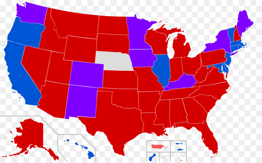 Amerika Birleşik Devletleri，Kırmızı Ve Mavi Eyaletler PNG