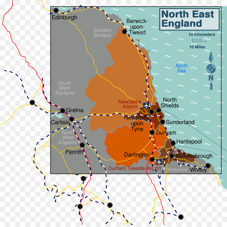 Harita，Kuzey Doğu İngiltere PNG