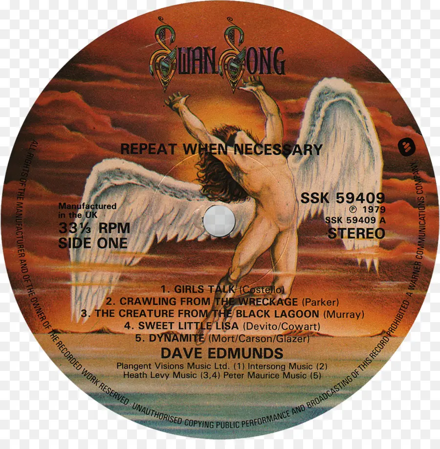 Swan Song Plak şirketi，Vinil PNG