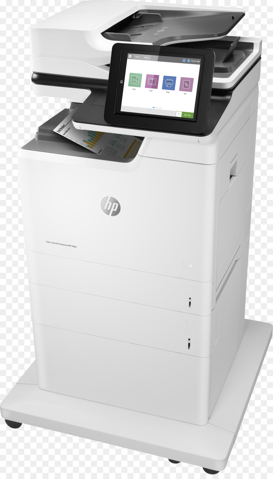 Hewlett Packard，Hp Laserjet Enterprise Flow M681f Renkli Lazer Yazıcı PNG