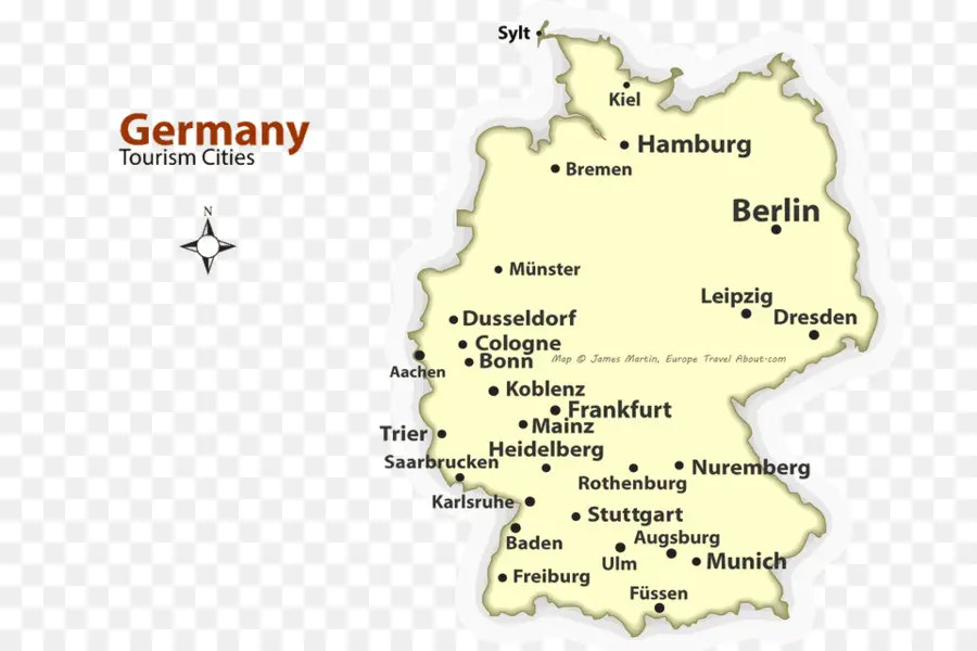 Almanya，Şehir Haritası PNG
