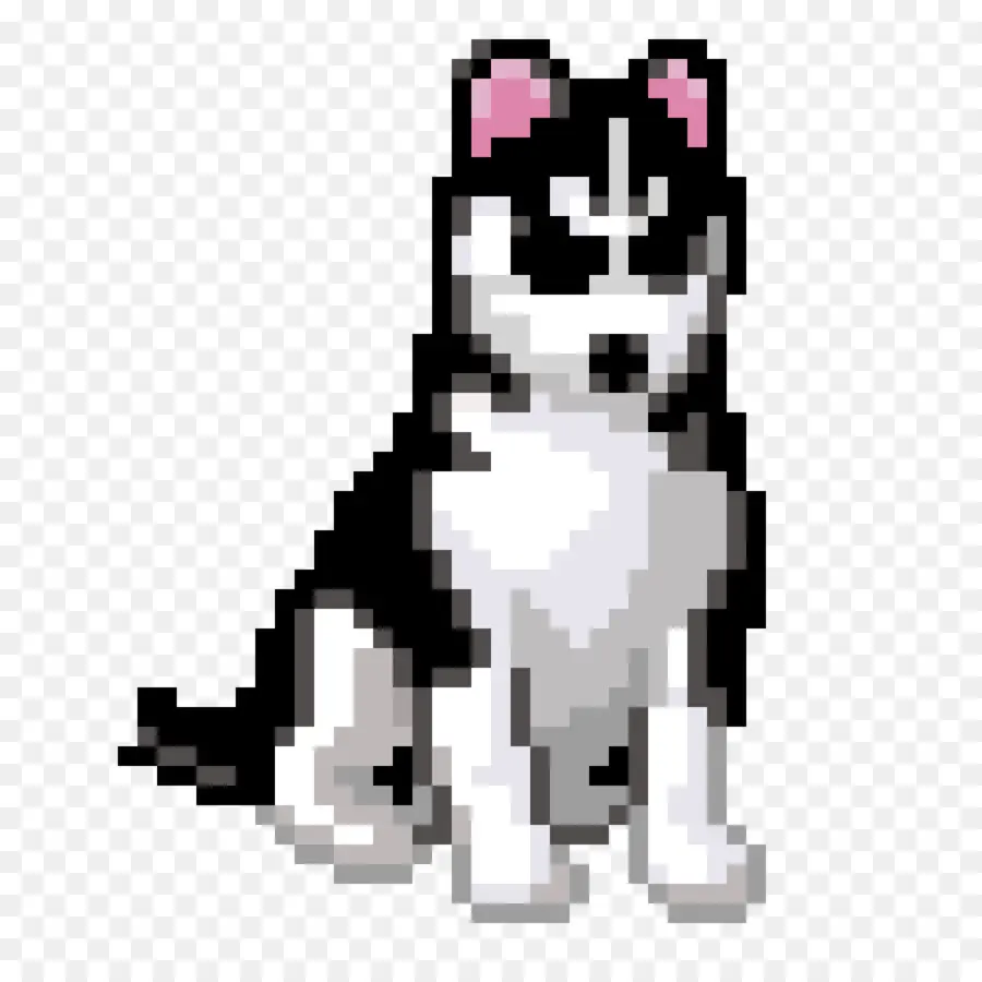 Piksel Köpek，Husky PNG