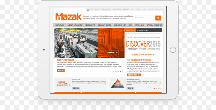 Web Sayfası，Yamazaki Mazak Corporation PNG