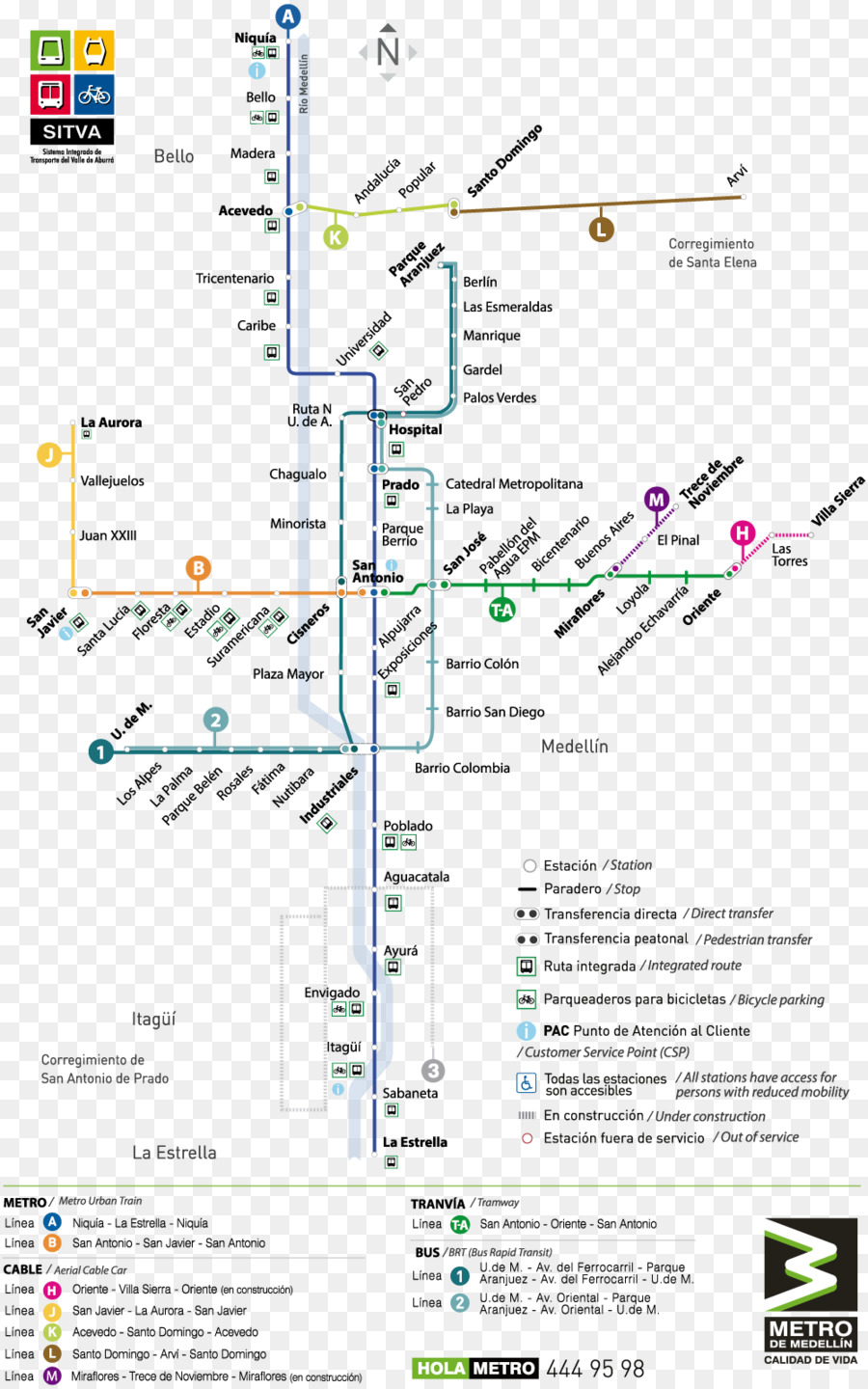 Medellin Metro，Otobüs PNG