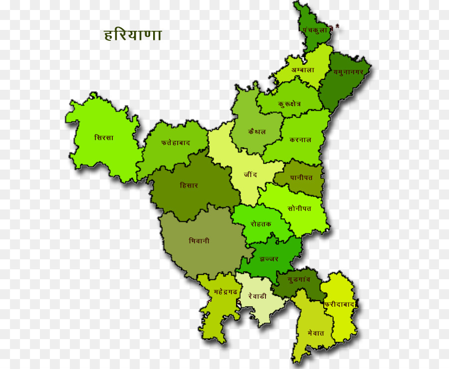 Haryana Haritası，Hindistan PNG