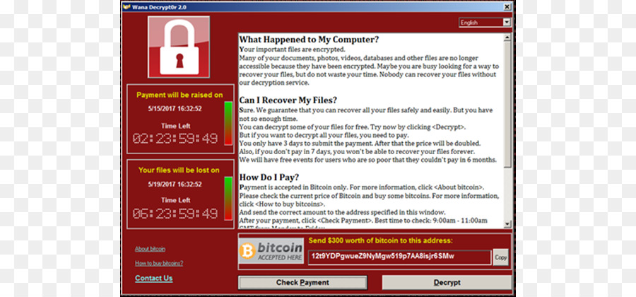 Wannacry Ransomware Saldırı，Ransomware PNG