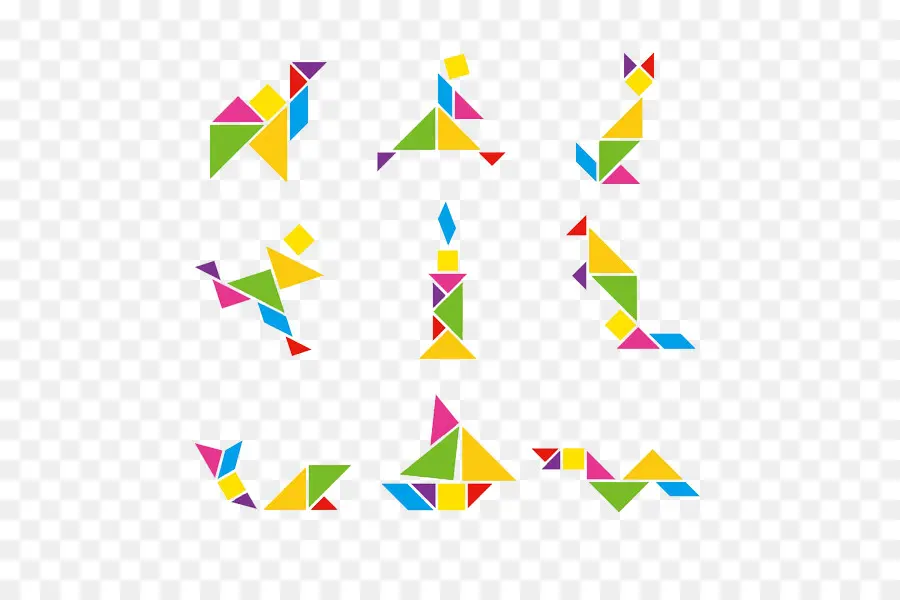 Jigsaw Bulmaca，Tangram PNG