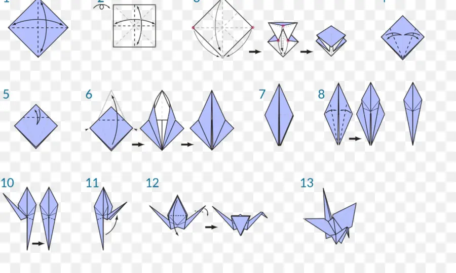 Origami Adımları，Kağıt PNG