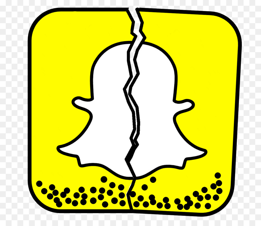 Kırık Snapchat Logosu，Sosyal Medya PNG